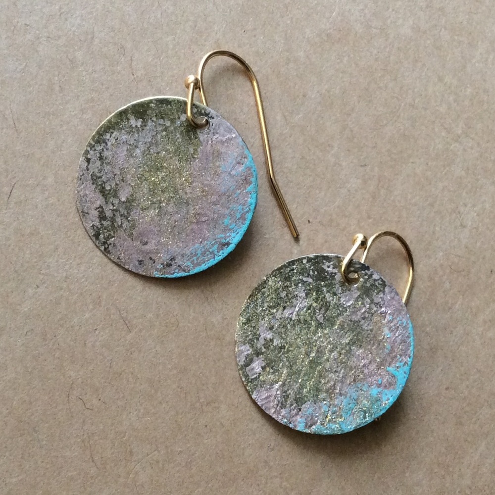 New handcrafted patina finish lightweight earrings